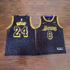 Los Angeles Lakers #8 #24 Kobe Bryant Black Jersey